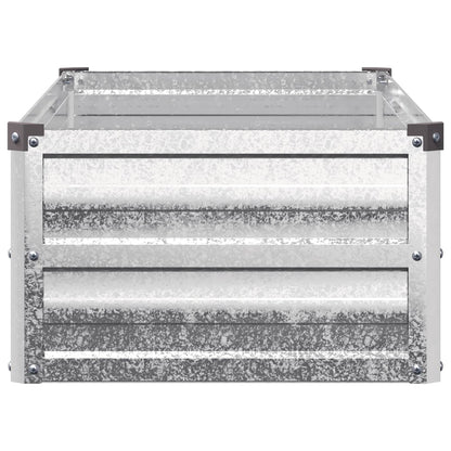 Verhoogd Tuinbed Zilverkleurig 100 x 40 x 24 cm gegalvaniseerd