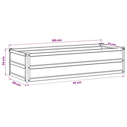 Verhoogd Tuinbed Roestig 100 x 40 x 24 cm corton