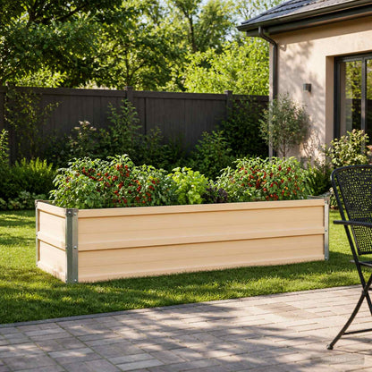 Verhoogd Tuinbed Ivoor 100 x 40 x 24 cm koudgewalst staal