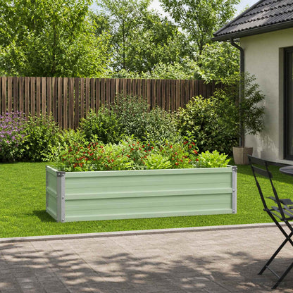 Verhoogd Tuinbed Pastelgroen 100 x 40 x 24 cm koudgewalst staal
