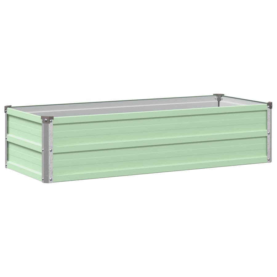 Verhoogd Tuinbed Pastelgroen 100 x 40 x 24 cm koudgewalst staal