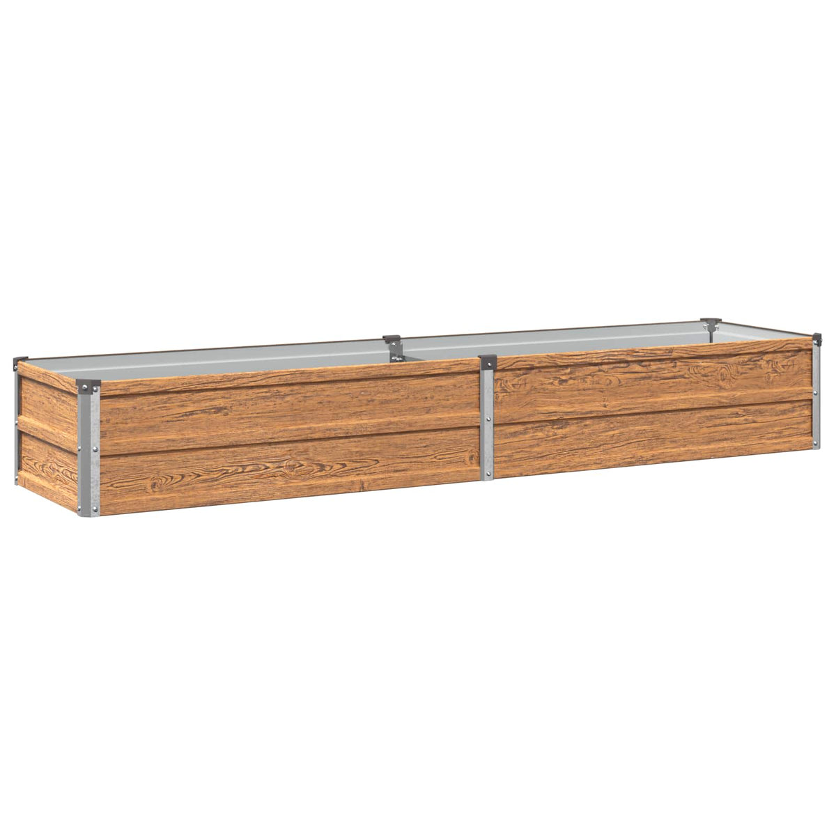 Verhoogd Tuinbed Houtbruin 160 x 40 x 24 cm koudgewalst staal