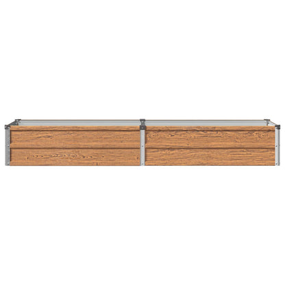 Verhoogd Tuinbed Houtbruin 160 x 40 x 24 cm koudgewalst staal