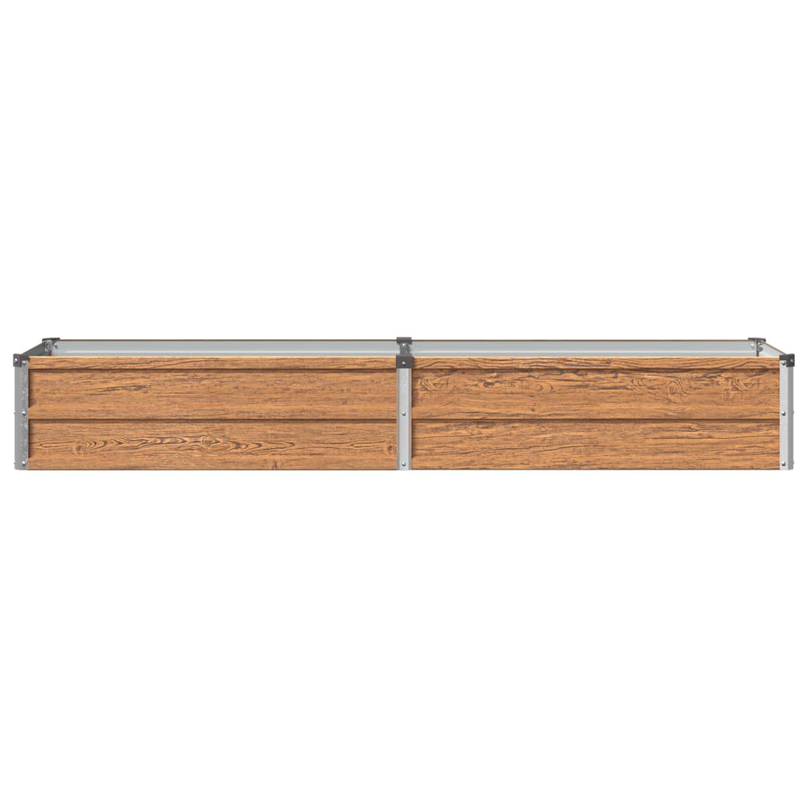 Verhoogd Tuinbed Houtbruin 160 x 40 x 24 cm koudgewalst staal