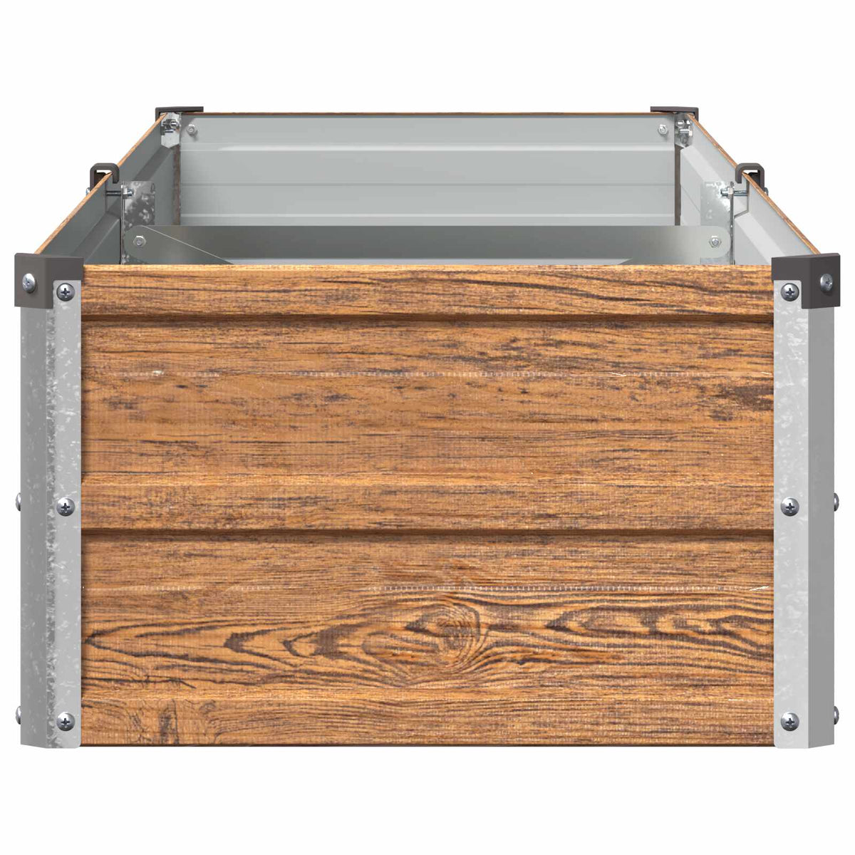 Verhoogd Tuinbed Houtbruin 160 x 40 x 24 cm koudgewalst staal