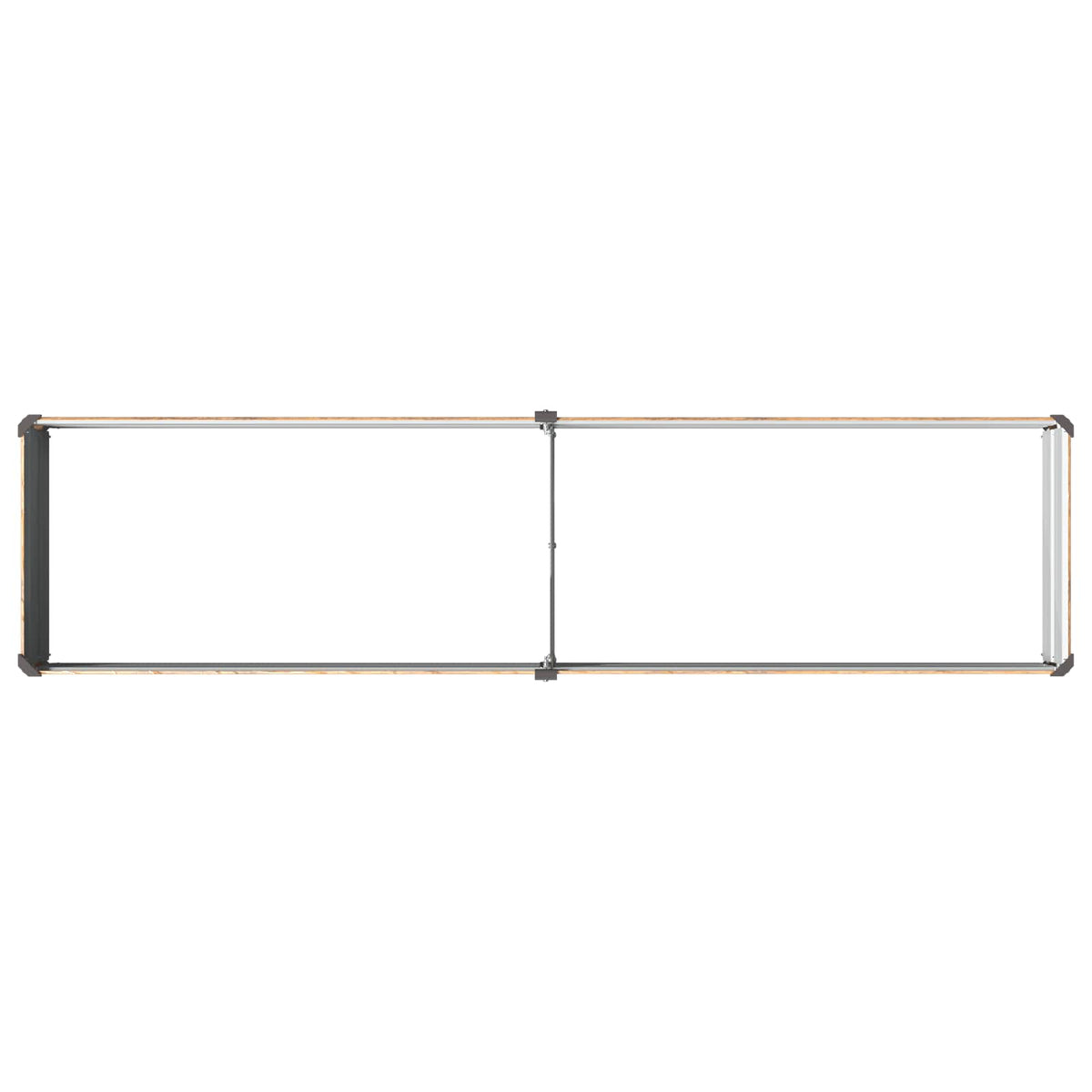 Verhoogd Tuinbed Houtbruin 160 x 40 x 24 cm koudgewalst staal