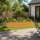 Verhoogd tuinbed 160x40x24 cm staal naturel