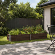 Verhoogd tuinbed staal 160x40x24 cm zwart