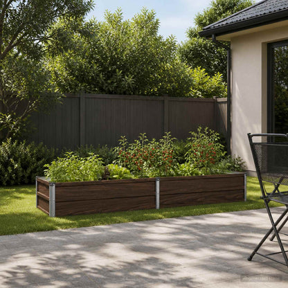 Verhoogd Tuinbed Zwart 160 x 40 x 24 cm koudgewalst staal