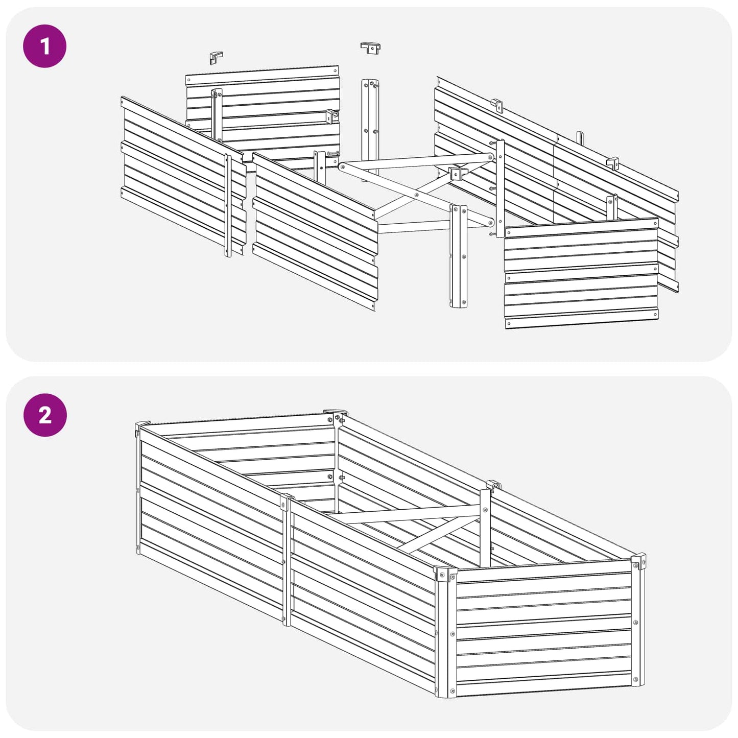 Verhoogd Tuinbed Antracietkleurig 160 x 40 x 24 cm