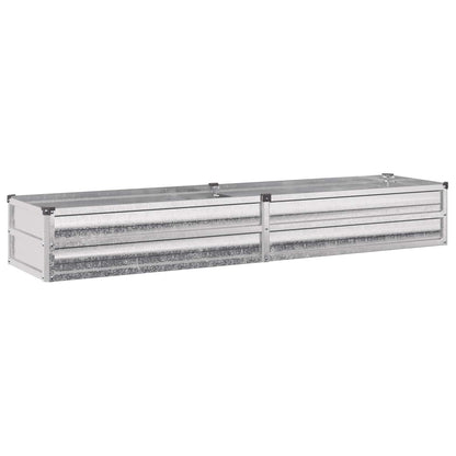 Verhoogd Tuinbed Zilverkleurig 160 x 40 x 24 cm gegalvaniseerd