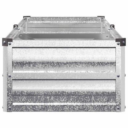 Verhoogd Tuinbed Zilverkleurig 160 x 40 x 24 cm gegalvaniseerd