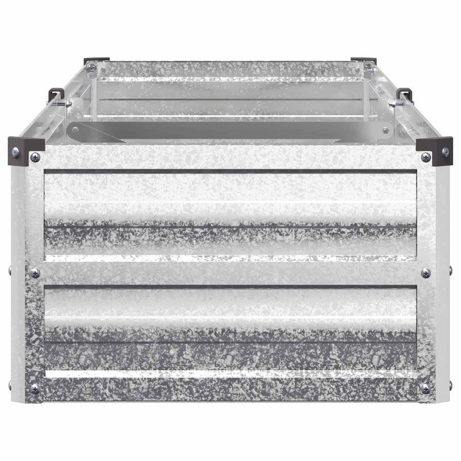 Verhoogd Tuinbed Zilverkleurig 160 x 40 x 24 cm gegalvaniseerd
