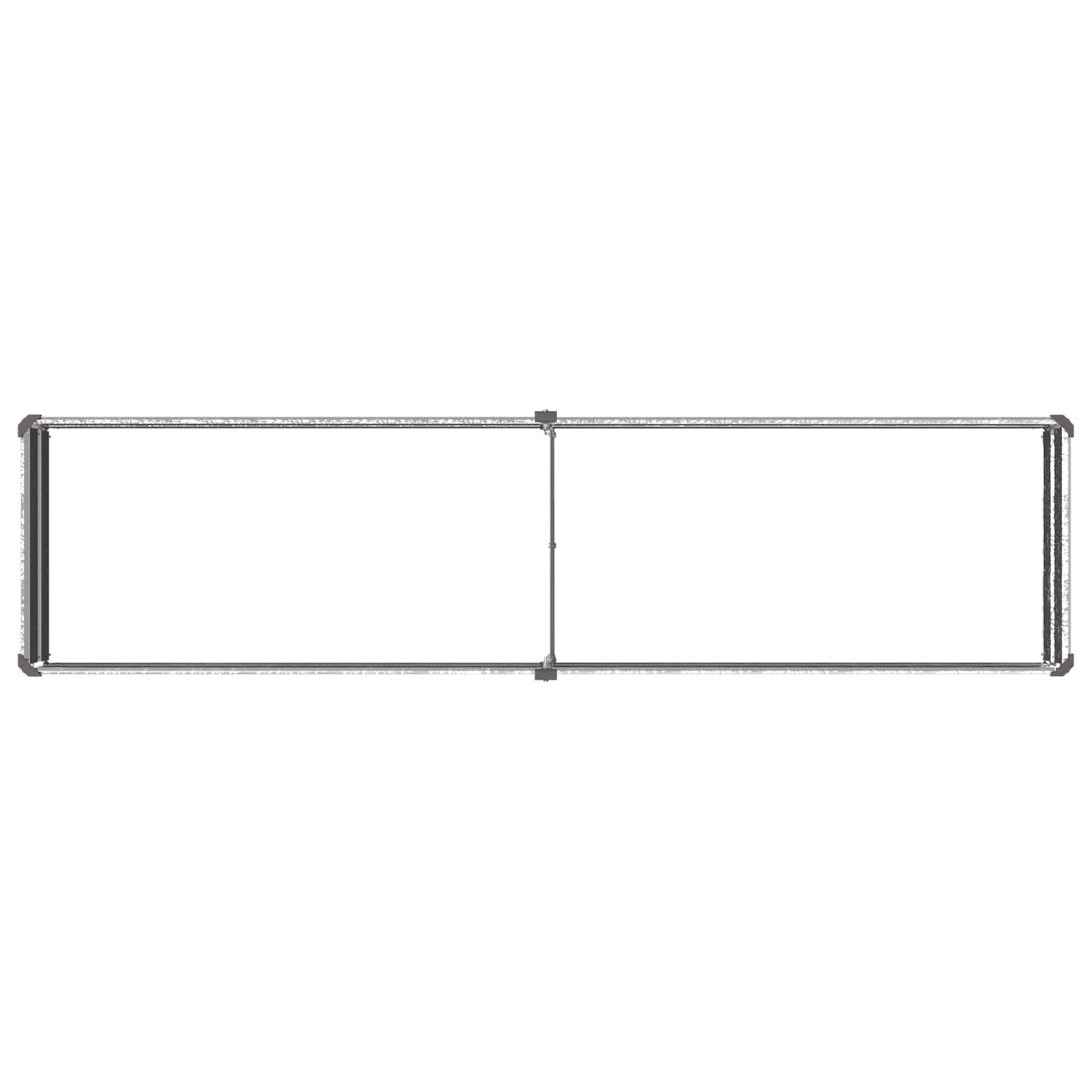 Verhoogd Tuinbed Zilverkleurig 160 x 40 x 24 cm gegalvaniseerd