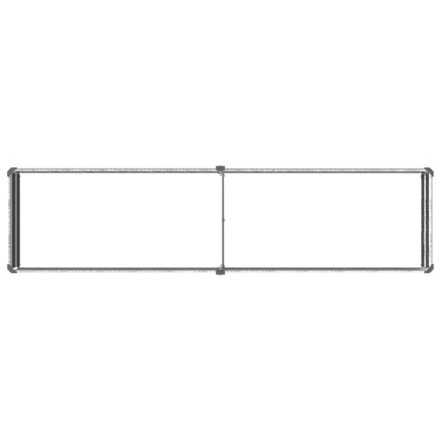 Verhoogd Tuinbed Zilverkleurig 160 x 40 x 24 cm gegalvaniseerd