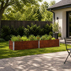 Verhoogd tuinbed 160x40x24 cm corton roestig
