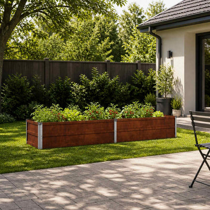 Verhoogd Tuinbed Roestig 160 x 40 x 24 cm corton