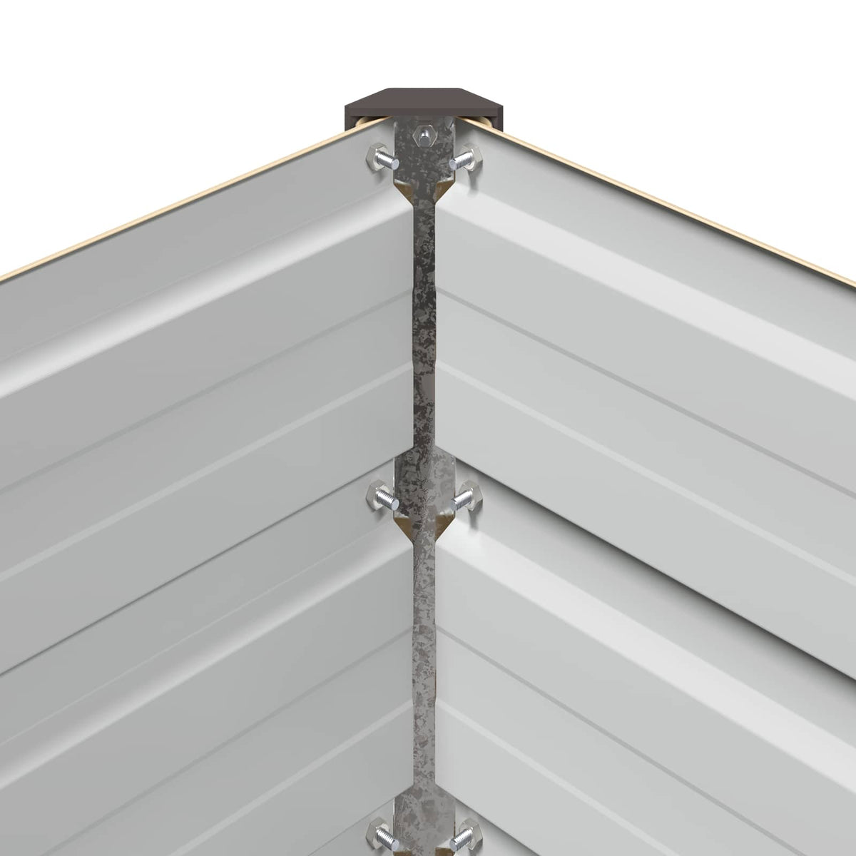Verhoogd Tuinbed Ivoor 160 x 40 x 24 cm koudgewalst staal