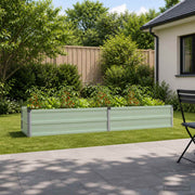 Tuinbed verhoogd 160x40x24 cm pastelgroen staal