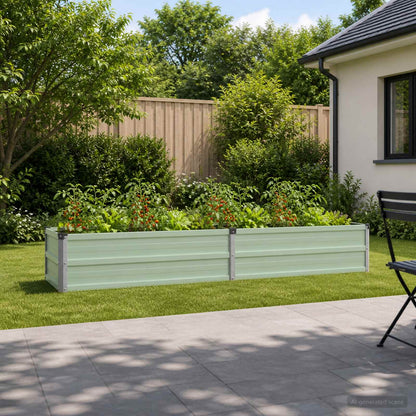 Verhoogd Tuinbed Pastelgroen 160 x 40 x 24 cm koudgewalst staal