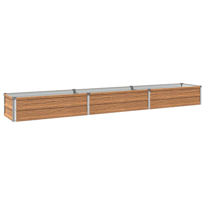 Verhoogd Tuinbed Houtbruin 240 x 40 x 24 cm koudgewalst staal