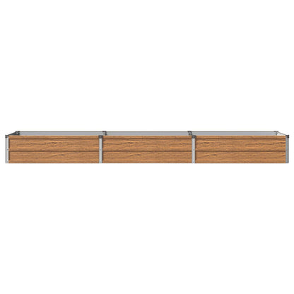 Verhoogd Tuinbed Houtbruin 240 x 40 x 24 cm koudgewalst staal