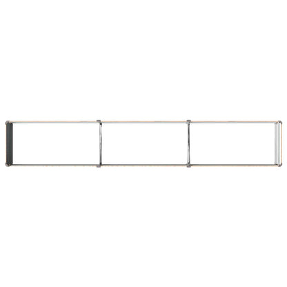 Verhoogd Tuinbed Houtbruin 240 x 40 x 24 cm koudgewalst staal