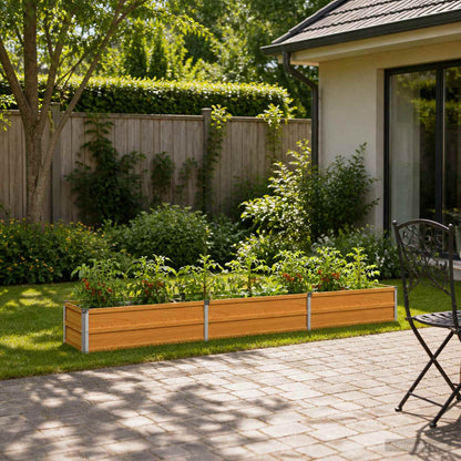 Verhoogd Tuinbed Naturel 240 x 40 x 24 cm koudgewalst staal