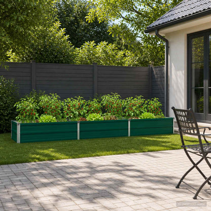 Verhoogd Tuinbed Groen 240 x 40 x 24 cm koudgewalst stalen
