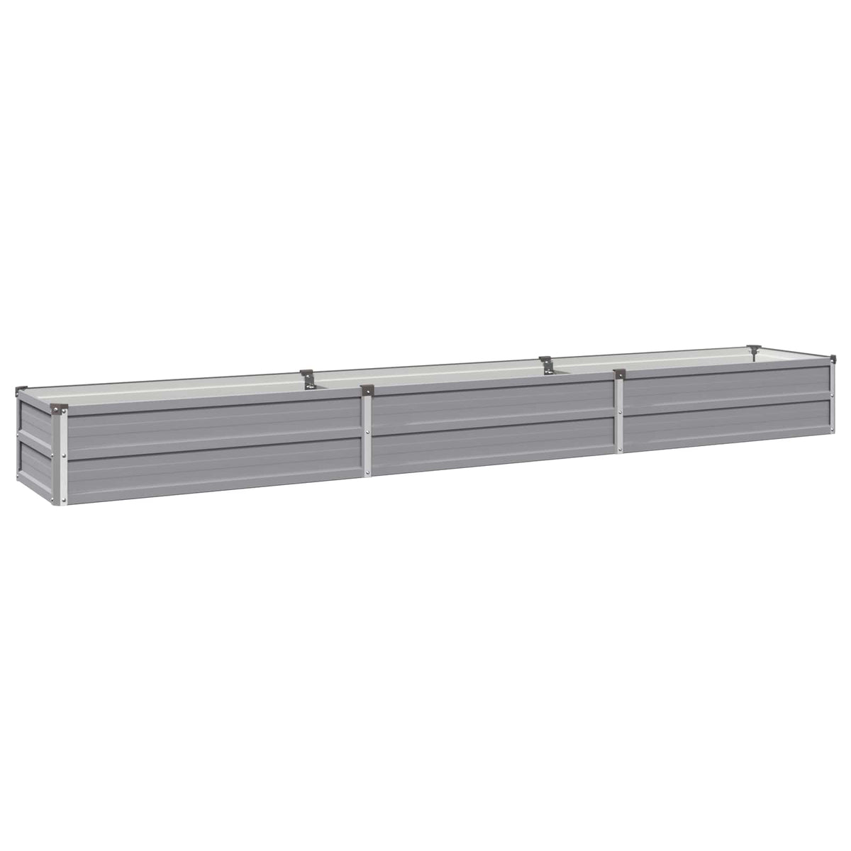 Verhoogd Tuinbed Grijs 240 x 40 x 24 cm koudgewalst staal