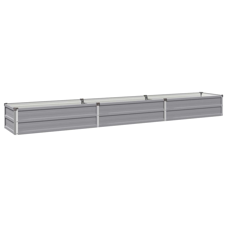 Verhoogd Tuinbed Grijs 240 x 40 x 24 cm koudgewalst staal