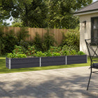 Verhoogd Tuinbed Antracietkleurig 240 x 40 x 24 cm
