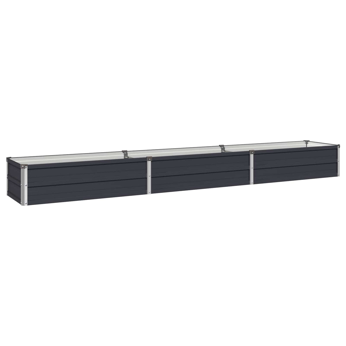 Verhoogd Tuinbed Antracietkleurig 240 x 40 x 24 cm