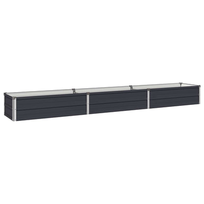 Verhoogd Tuinbed Antracietkleurig 240 x 40 x 24 cm