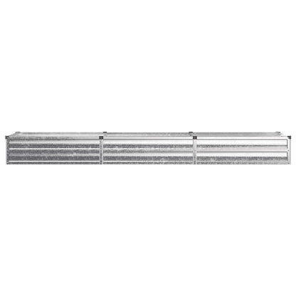 Verhoogd Tuinbed Zilverkleurig 240 x 40 x 24 cm gegalvaniseerd
