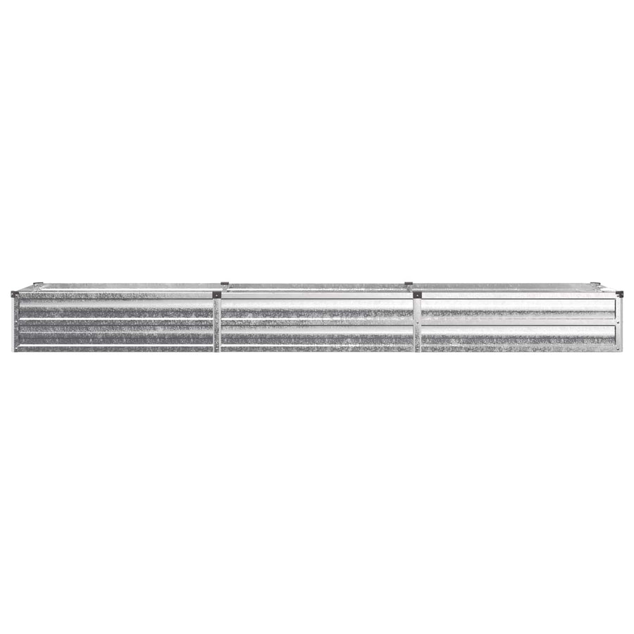 Verhoogd Tuinbed Zilverkleurig 240 x 40 x 24 cm gegalvaniseerd