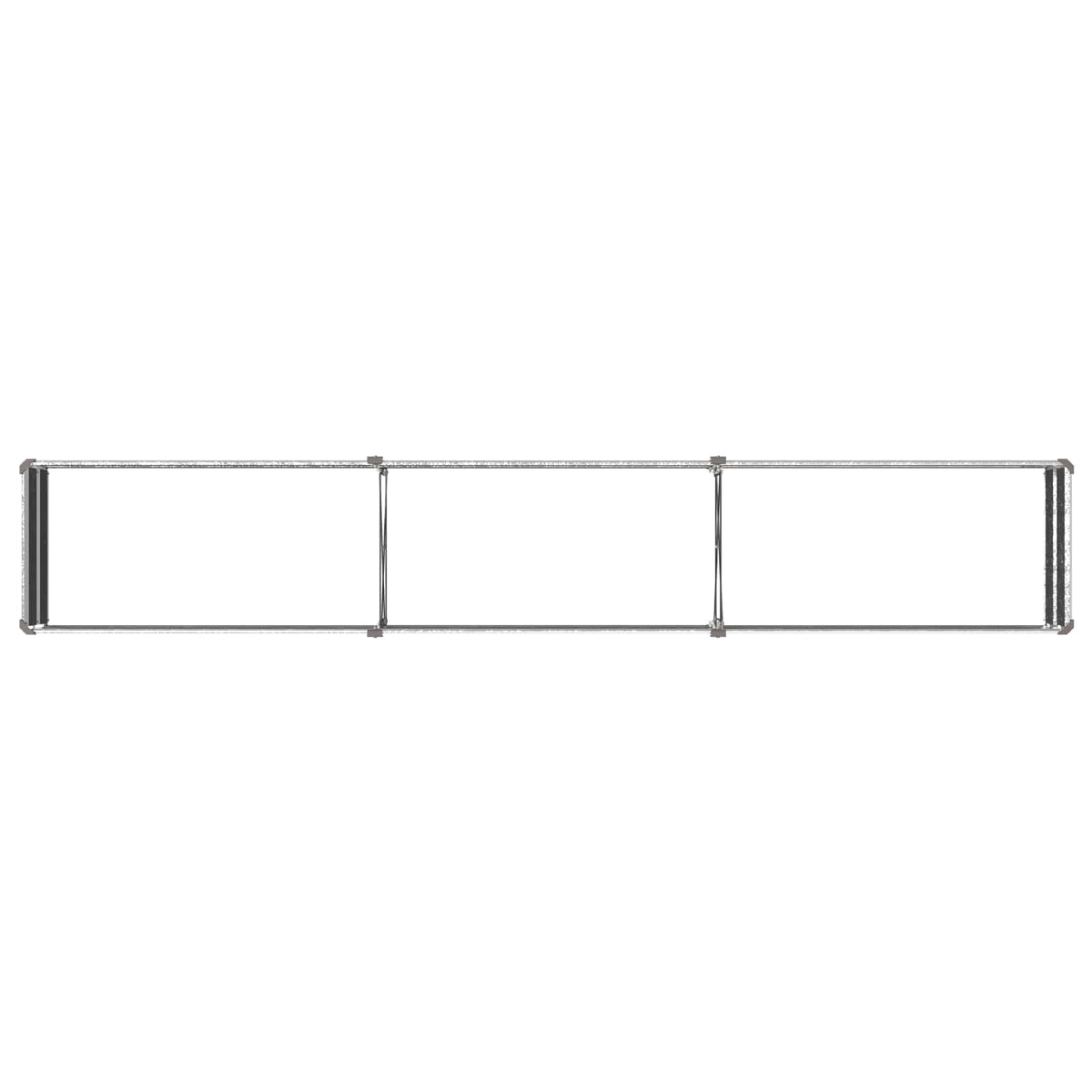 Verhoogd Tuinbed Zilverkleurig 240 x 40 x 24 cm gegalvaniseerd