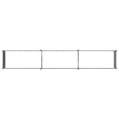 Verhoogd Tuinbed Zilverkleurig 240 x 40 x 24 cm gegalvaniseerd