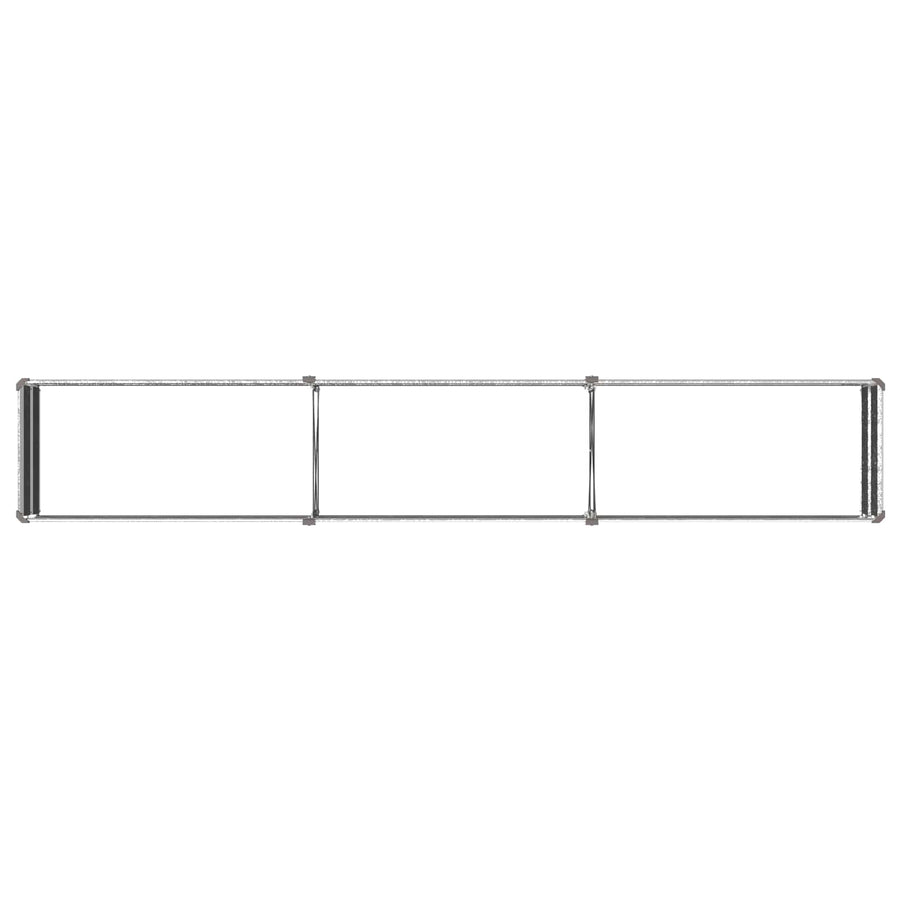 Verhoogd Tuinbed Zilverkleurig 240 x 40 x 24 cm gegalvaniseerd