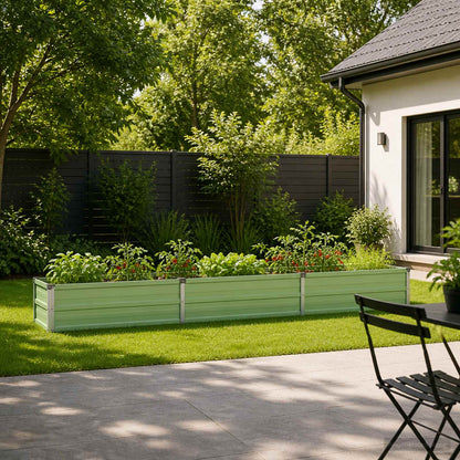 Verhoogd Tuinbed Pastelgroen 240 x 40 x 24 cm koudgewalst staal
