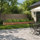 Verhoogd tuinbed 320x40x24 cm houtbruin staal