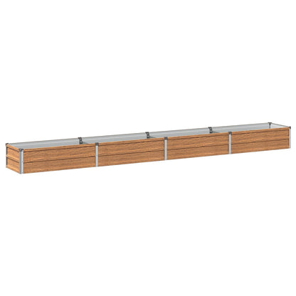 Verhoogd Tuinbed Houtbruin 320 x 40 x 24 cm koudgewalst staal