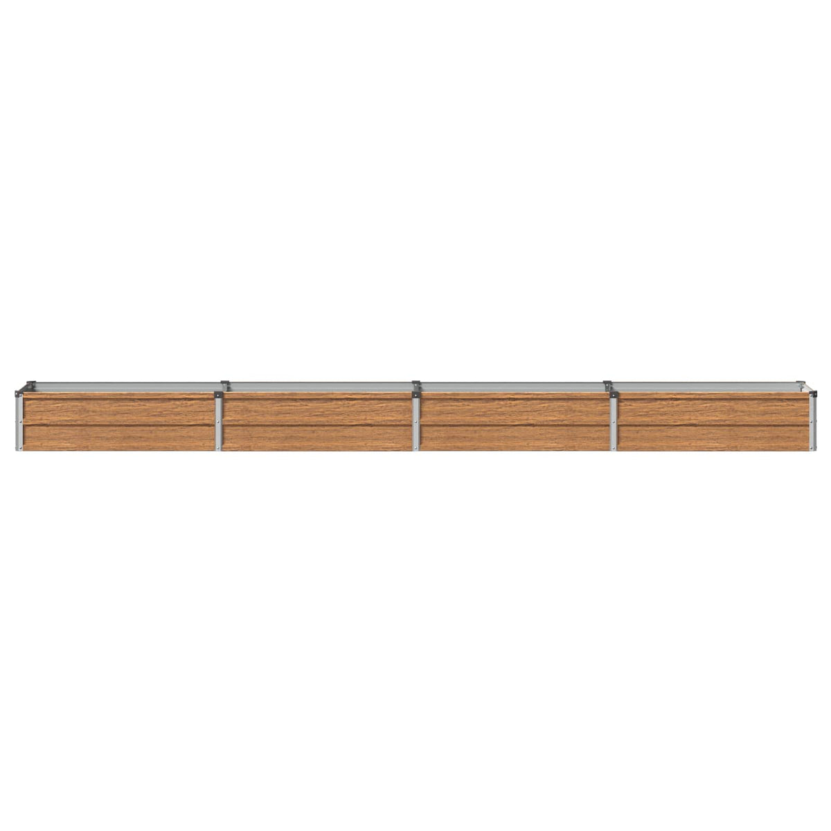Verhoogd Tuinbed Houtbruin 320 x 40 x 24 cm koudgewalst staal