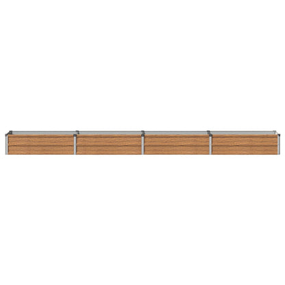 Verhoogd Tuinbed Houtbruin 320 x 40 x 24 cm koudgewalst staal
