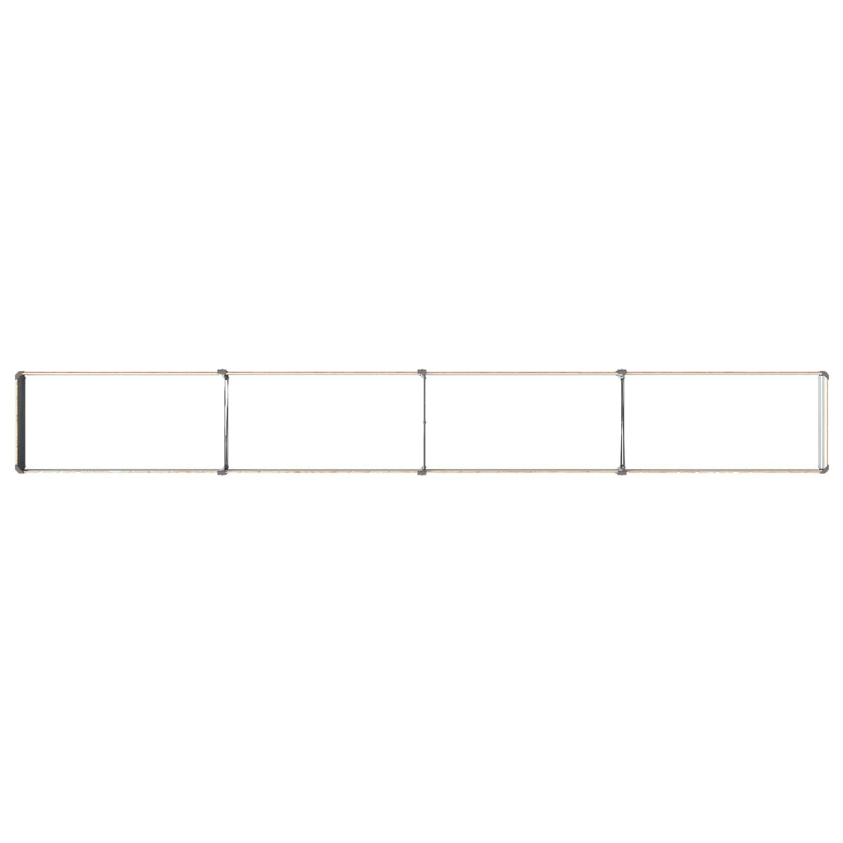 Verhoogd Tuinbed Houtbruin 320 x 40 x 24 cm koudgewalst staal