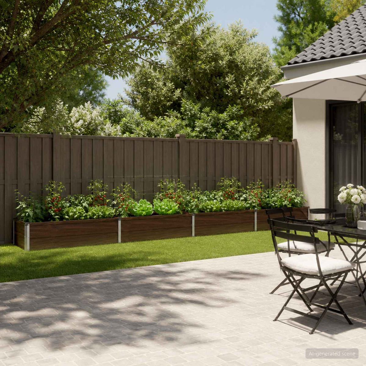 Verhoogd Tuinbed Zwart 320 x 40 x 24 cm koudgewalst staal