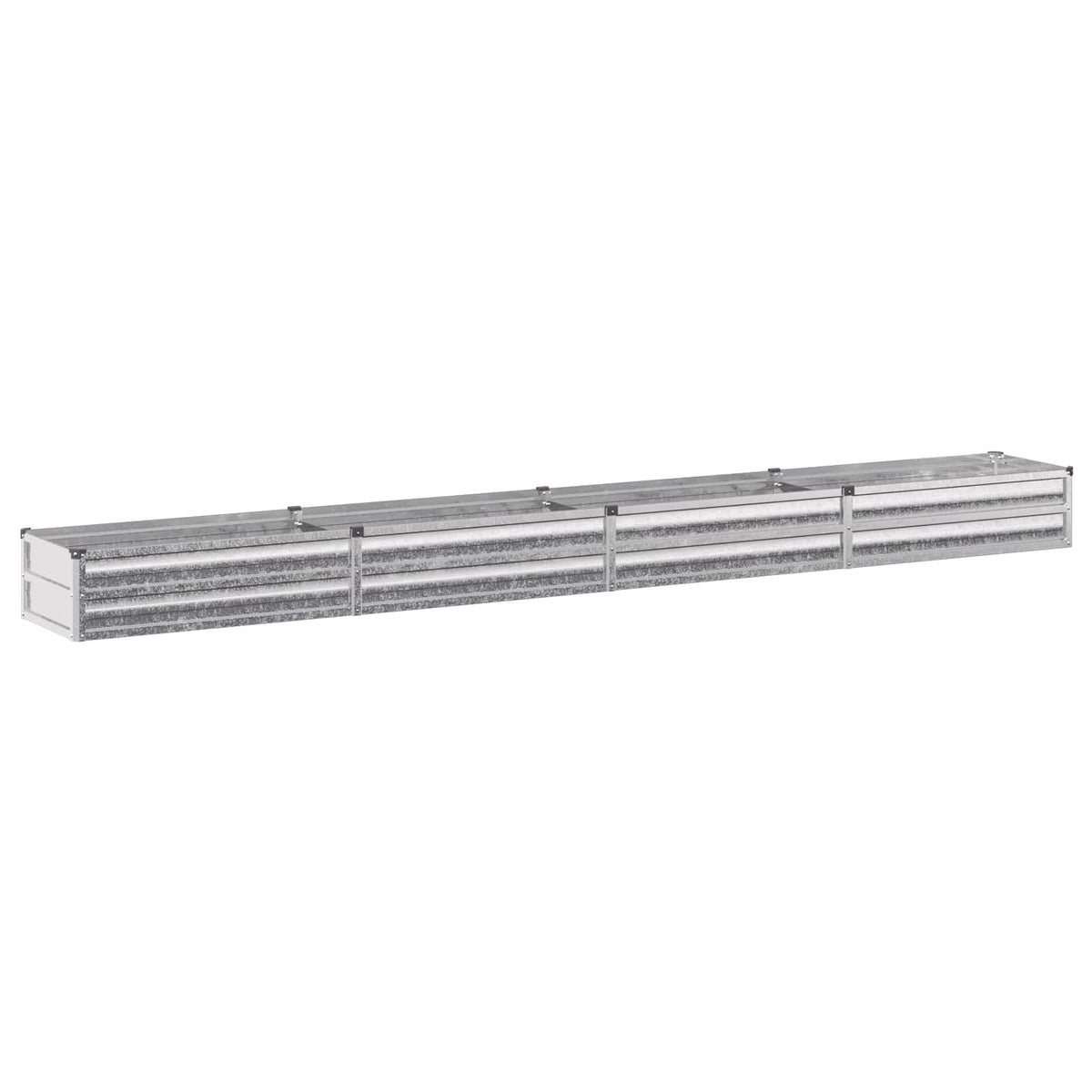 Verhoogd Tuinbed Zilverkleurig 320 x 40 x 24 cm gegalvaniseerd