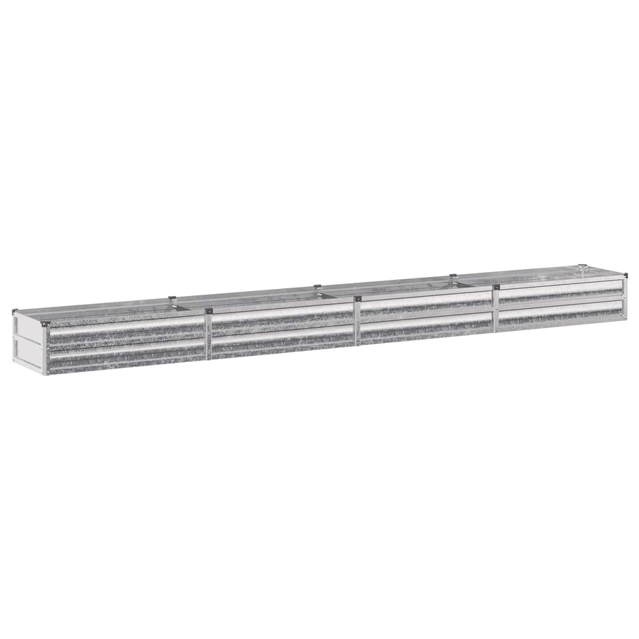 Verhoogd Tuinbed Zilverkleurig 320 x 40 x 24 cm gegalvaniseerd