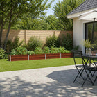 Verhoogd tuinbed corten staal 320x40x24 cm roestig