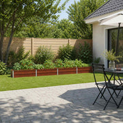 Verhoogd tuinbed corten staal 320x40x24 cm roestig